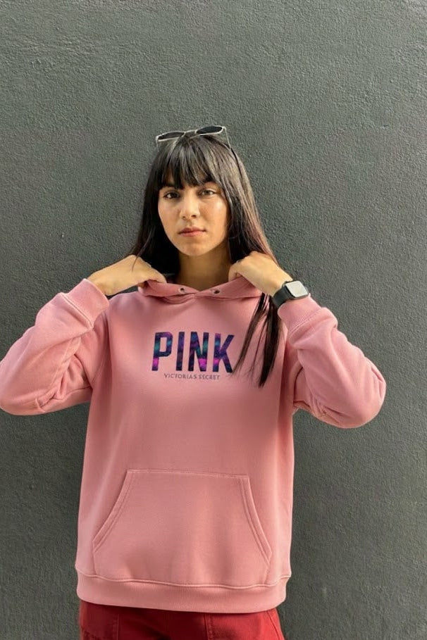 Oversized Pink Victoria's Secret Hoodie 100% Cotton