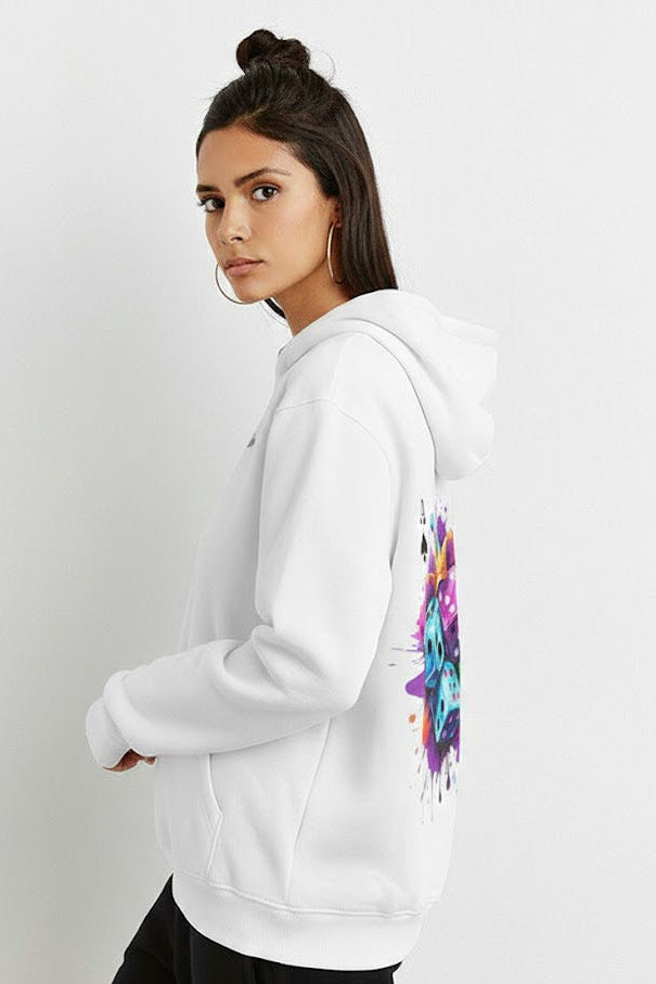 Oversized White Hoodie 100% Cotton