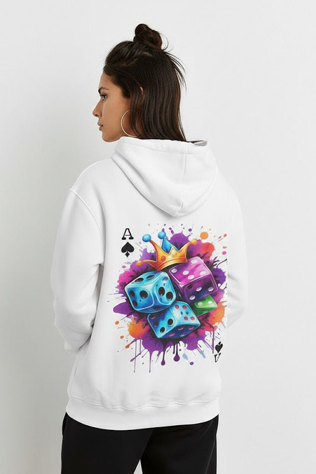 Oversized White Hoodie 100% Cotton